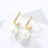 Zircon Gemstone Drop Earrings 925 Silver Jewelry for Women Wedding Party