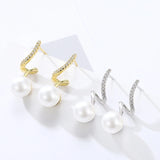 Zircon Gemstone Drop Earrings 925 Silver Jewelry for Women Wedding Party