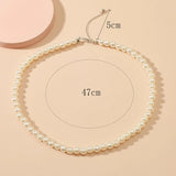 Crystal Pearl Pendant Necklaces for Women Wedding Bridal Jewelry