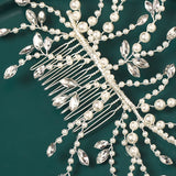 Pearl Rhinestone Comb Hair Accessories Bride Wedding Tiara Headband