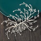 Pearl Rhinestone Comb Hair Accessories Bride Wedding Tiara Headband