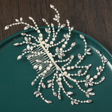 Pearl Rhinestone Comb Hair Accessories Bride Wedding Tiara Headband