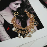 Crystal Smile No.5 Pendant Tassel Bracelet for Women