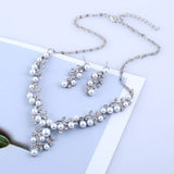 Pearls Bridal Jewelry Set Choker Necklace Party Prom Wedding Bride Accessories