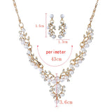 Pearls Bridal Jewelry Set Choker Necklace Party Prom Wedding Bride Accessories