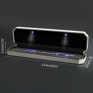 Square Velvet Ring Box with LED Light