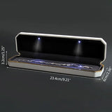 Square Velvet Ring Box with LED Light