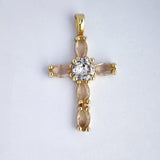 Cross Pendant Charms Micro Paved Zircon DIY Necklaces Keychain