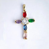 Cross Pendant Charms Micro Paved Zircon DIY Necklaces Keychain