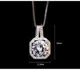 Pink Diamond Pendant Necklace 925 Sterling Silver Chain Fine Jewelry