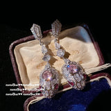 Pink CZ Snake Jewelry Set 925 Silver for Women