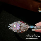 Pink CZ Snake Jewelry Set 925 Silver for Women