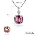 Pink Morganite Gemstone Pendant 925 Sterling Silver Necklace