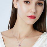 Pink Morganite Gemstone Pendant 925 Sterling Silver Necklace