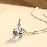 Pink Morganite Gemstone Pendant 925 Sterling Silver Necklace
