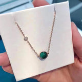 Planet Necklace Women's Sterling Silver Gem stones Necklace Pendant Jewelry