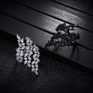 Flower Shape Adjustable CZ Ring for Women