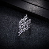 Flower Shape Adjustable CZ Ring for Women