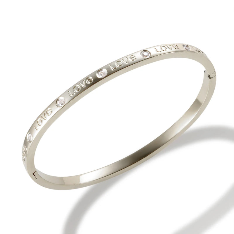 Plated Stainless Steel Zircon Bracelet for Women