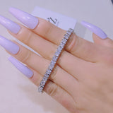 Princess Silver Bracelet Bangle CZ Tennis Bracelet