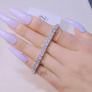 Princess Silver Bracelet Bangle CZ Tennis Bracelet
