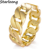 Gold-color Rhodium Cuff Wristband Bracelet for Women