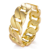 Gold-color Rhodium Cuff Wristband Bracelet for Women