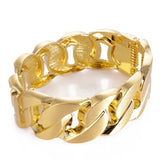 Gold-color Rhodium Cuff Wristband Bracelet for Women