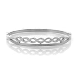 Crown Rhinestone Love Cuff Stainless Steel Bracelet