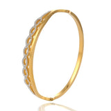 Crown Rhinestone Love Cuff Stainless Steel Bracelet