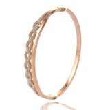 Crown Rhinestone Love Cuff Stainless Steel Bracelet