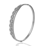 Crown Rhinestone Love Cuff Stainless Steel Bracelet