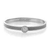 Hollow Rhinestone Stainless Steel Wristband Bracelet Roman numeral Cuff