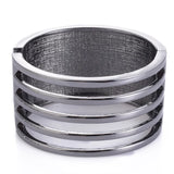 Rhinestone Gold-color Cuff Wristband Bangles for Women