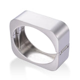 Square Drawing Alloy Gold-color Rhodium Cuff Wristband Bangles for Women
