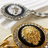 Punk Lion Head Charm Bracelet Zircon Chain Bangle