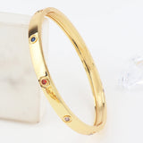 Punk Rainbow cz Bracelet Bangle Wedding Love Jewelry