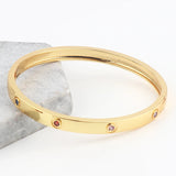 Punk Rainbow cz Bracelet Bangle Wedding Love Jewelry