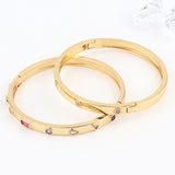 Punk Rainbow cz Bracelet Bangle Wedding Love Jewelry