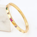 Punk Rainbow cz Bracelet Bangle Wedding Love Jewelry