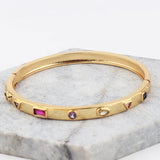 Punk Rainbow cz Bracelet Bangle Wedding Love Jewelry