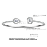 Punk Snake Butterfly Silver Open Bangle Bracelet For Women