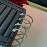 Punk Zircon Nails Hoop Earrings Ladies Circle Statement Party Banquet Jewelry