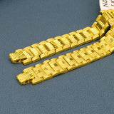 Personalized 24K Men's Bracelet Wide Plated Watch Chain Bangle