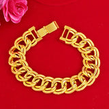 Pure 999 Twist Bracelets Jewelry for Women Men Never Fade Plated Jewelry