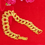 Pure 999 Twist Bracelets Jewelry for Women Men Never Fade Plated Jewelry