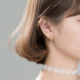 3 Thick Silver Earrings S925 Stud Bohemian Jewelry