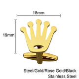 Crown Cufflinks Shirt Buckle Stainless Steel Wedding Grooms Set