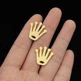 Crown Cufflinks Shirt Buckle Stainless Steel Wedding Grooms Set