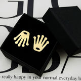 Crown Cufflinks Shirt Buckle Stainless Steel Wedding Grooms Set
